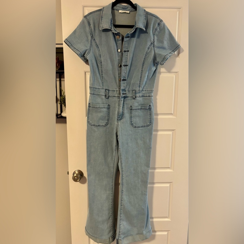 Women's Light Blue Denim Overalls
